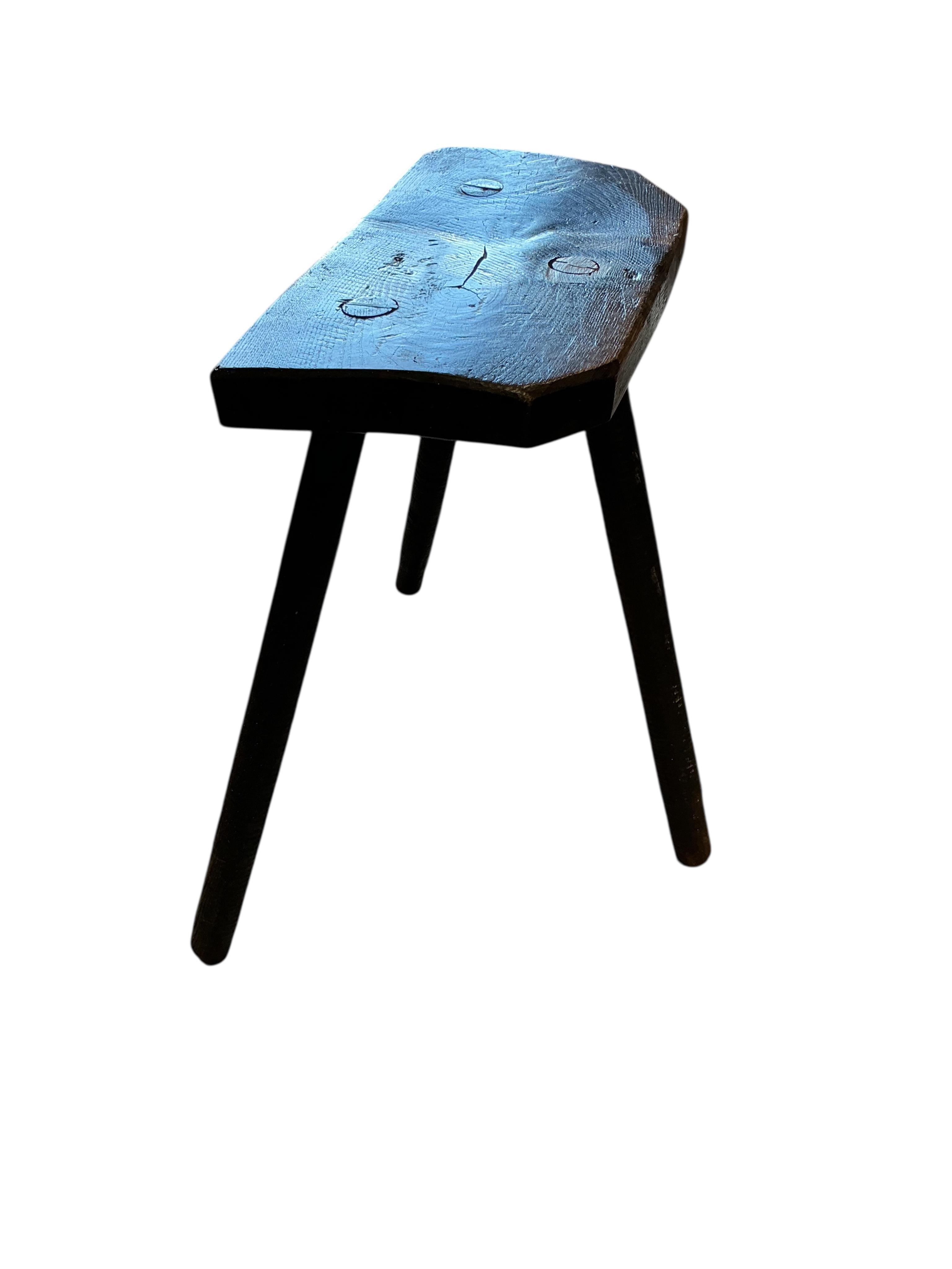 A late 18th / early 19th century Sheffield, cutlers stool, width 54cm, depth 42cm, height 55cm